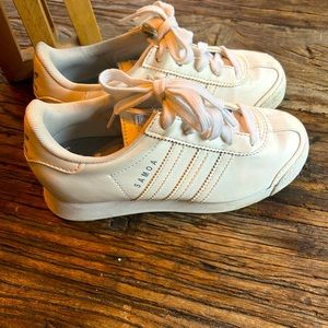 White Adidas samoa sneakers size 1
